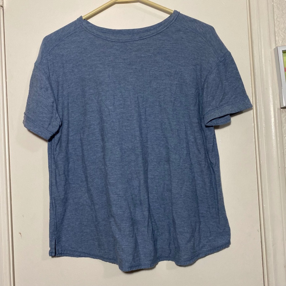 Westbound Petites Blue Cotton‎ Modal Blend Short Sleeve T Shirt Top